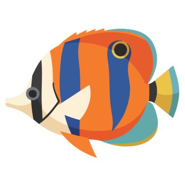 balık vektörü düz tasarım simgesi