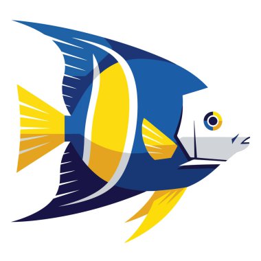 Balık Logosu Tasarım Şablonu Vektör İllüstrasyonu.