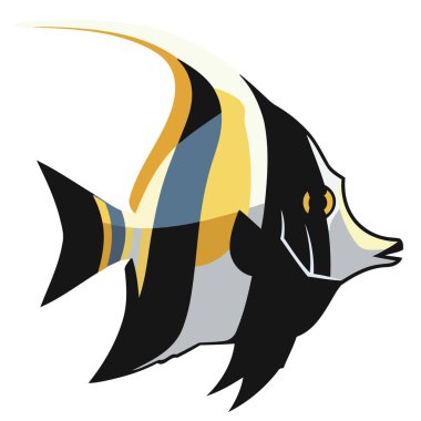 balık logosu vektör çizimi