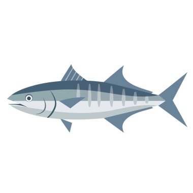 Beyaz zemin üzerinde somon balıklarının vektör çizimi.