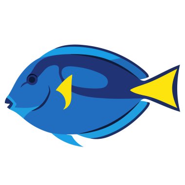 balık deniz hayvanı ikonu vektör çizimi tasarımı