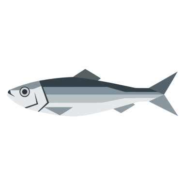 balık yassı ikon vektör çizimi tasarımı