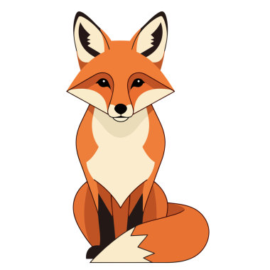 Fox çizgi film vektör illüstrasyonu