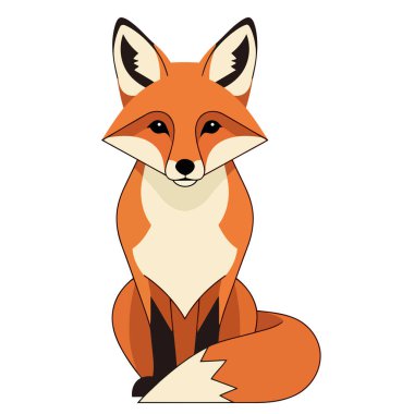 tilki hayvan çizgi film vektör çizim grafik tasarımı