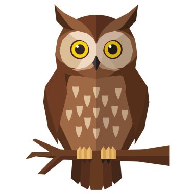 Baykuş simgesi, karikatür tarzı