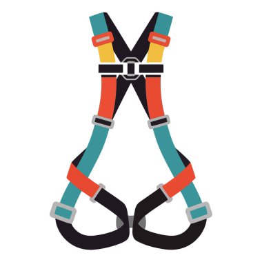 Güvenlik koşum ekipmanlarının vektör çizimi