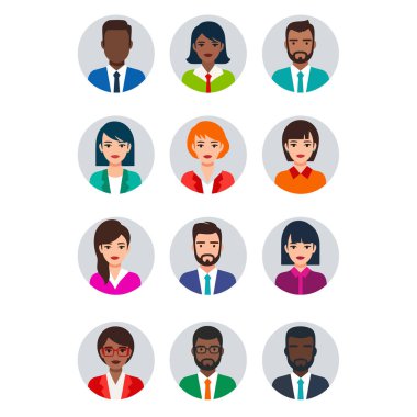 Şirket ve çevrimiçi profiller için çeşitli profesyonel avatarlarName.