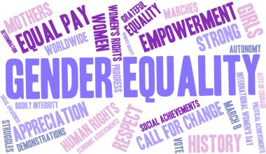 Gender Equality Word Cloud clipart