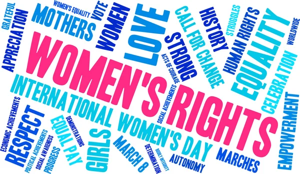 Womens rechten Word Cloud — Stockvector