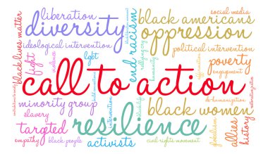 Call To Action Word Cloud clipart