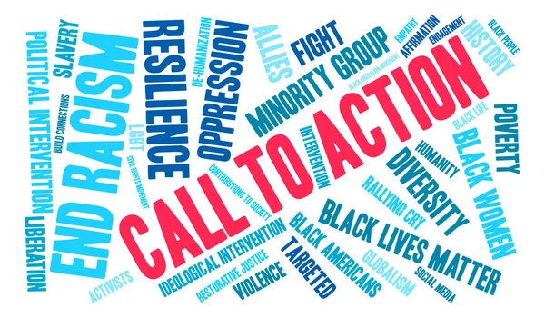 Call To Action Word Cloud — Stock vektor