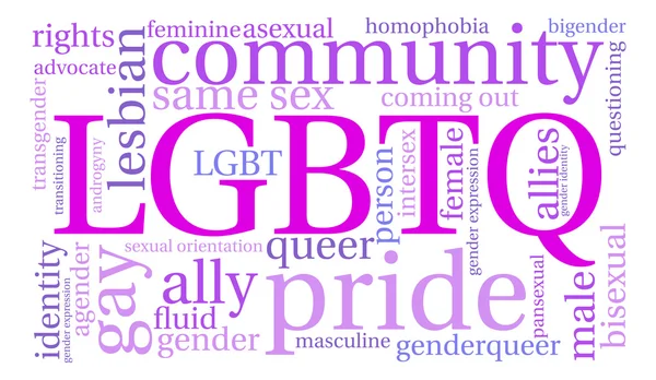 Nube de palabras LGBTQ — Archivo Imágenes Vectoriales