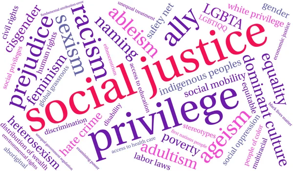 Justice sociale Word Cloud — Image vectorielle