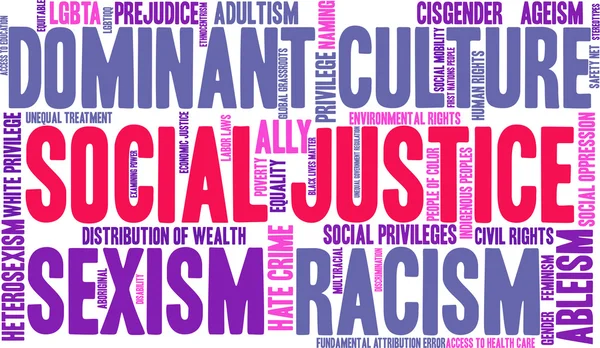 Social Justice Word Cloud — Stock Vector