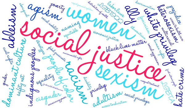 Justicia Social Word Cloud — Vector de stock