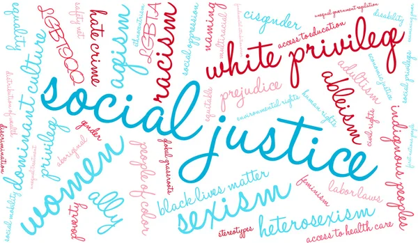 Social rättvisa Word Cloud — Stock vektor