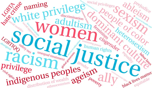 Justiça Social Word Cloud — Vetor de Stock