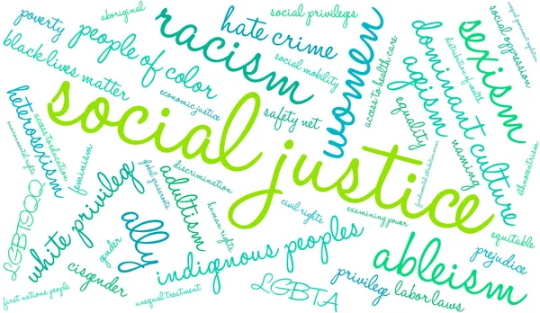 Sociální spravedlnost slovo mrak — Stockový vektor