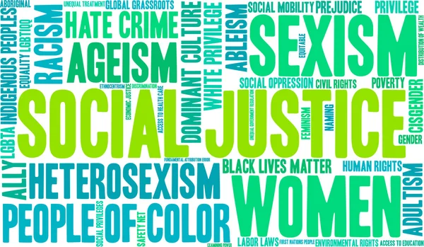 Justiça Social Word Cloud —  Vetores de Stock