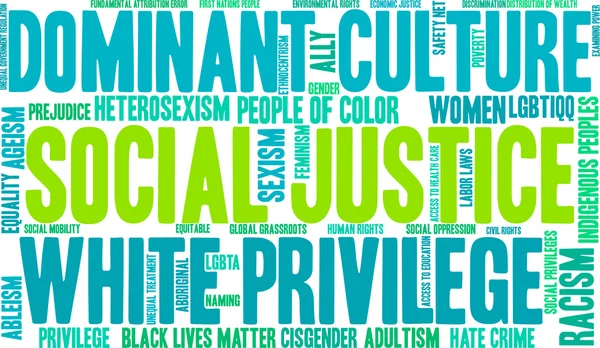 Justice sociale Word Cloud — Image vectorielle