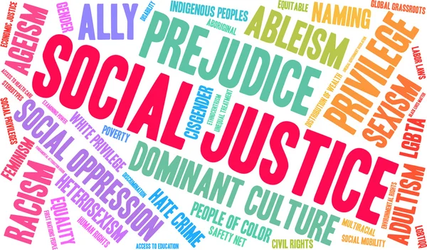 Justiça Social Word Cloud —  Vetores de Stock