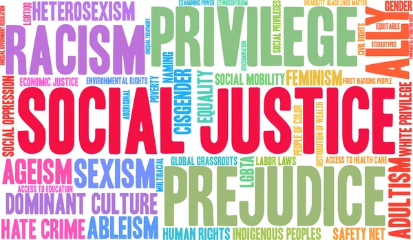 Social Justice Word Cloud — Stock Vector