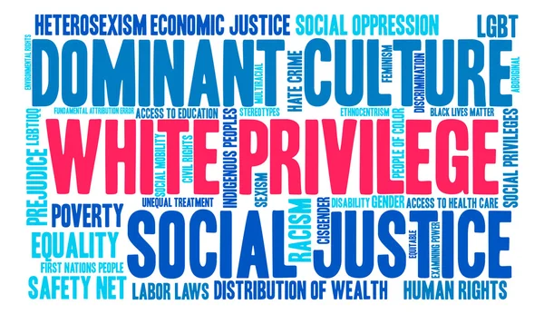 White Privilege Word Cloud — Stockvector