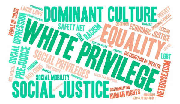 Blanco Privilege Word Cloud — Vector de stock