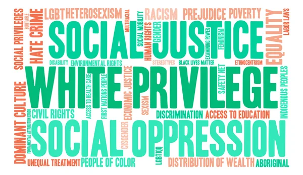 Blanco Privilege Word Cloud — Vector de stock