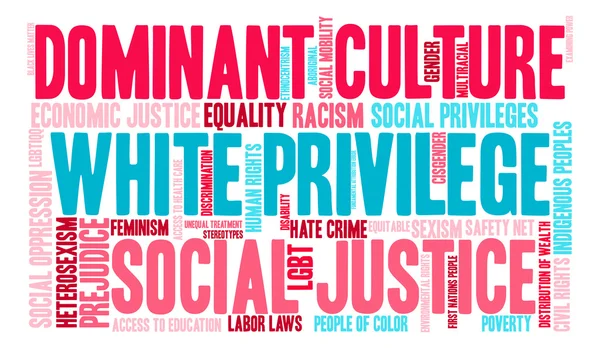 Blanco Privilege Word Cloud — Vector de stock