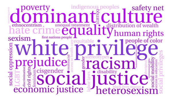 White Privilege Word Cloud — Stockvector