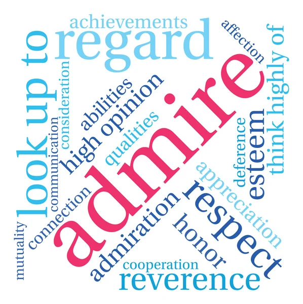 Admire Word Cloud — Stock Vector