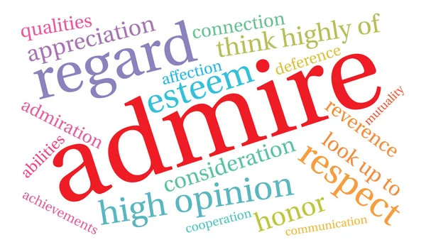 Admire Word Cloud — Stock Vector