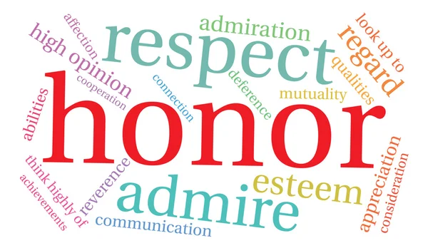 Honor Word Cloud — Stock Vector