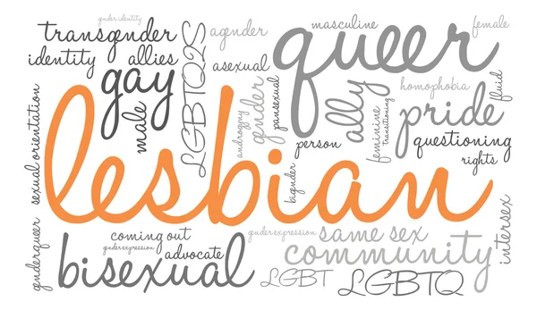 Lesbische Wortwolke — Stockvektor