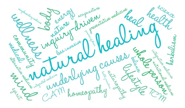 Doğal şifa kelime bulutu