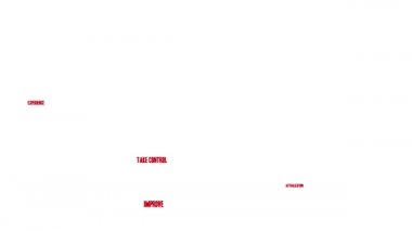 Beyaz arkaplanda canlandırılmış kelime bulutuna ihtiyacımız var.