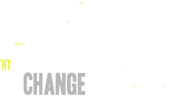 Changer Nuage Mots Animés Sur Fond Blanc — Video
