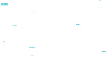 Değişim, beyaz arkaplandaki canlandırılmış kelime bulutudur.