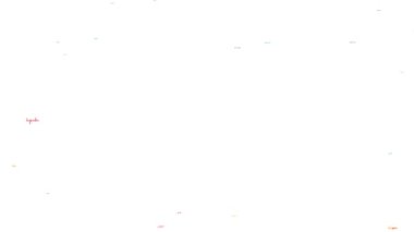 Beyaz arkaplanda LGBTQ canlandırılmış kelime bulutu.