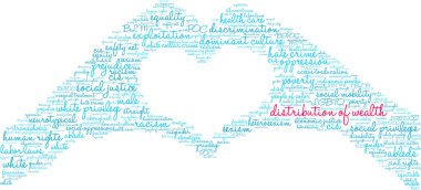 Zenginliğin beyaz arkaplanda dağıtımı. 