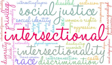 Beyaz arkaplanda kesişen kelime bulutu. 