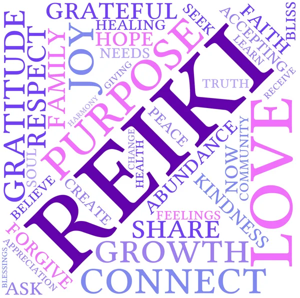 Reiki Word Cloud — Stock vektor