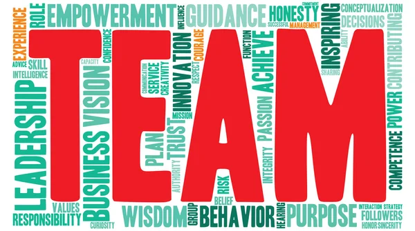 Team Word Cloud — Stock Vector