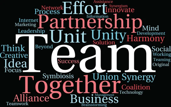 Team word cloud — Stockvector