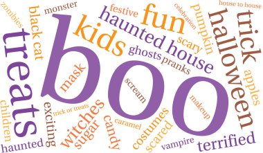 Boo Cadılar Bayramı kelime bulutu