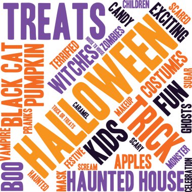 Cadılar Bayramı kelime bulutu