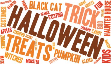 Cadılar Bayramı kelime bulutu