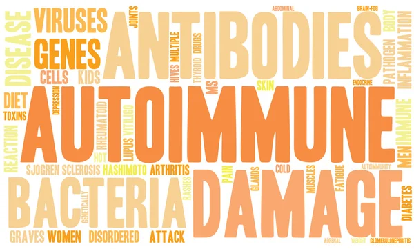 Nuage de mots auto-immunes — Image vectorielle