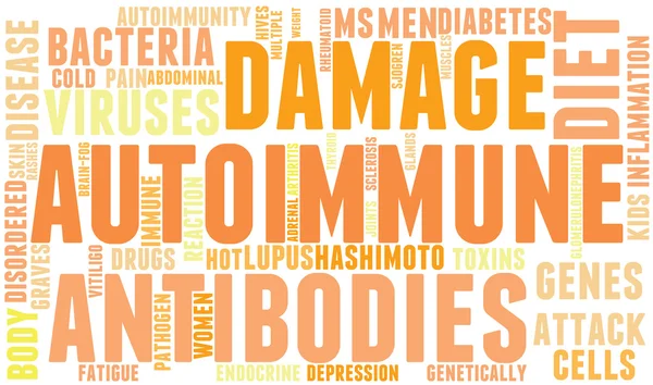 Nuage de mots auto-immunes — Image vectorielle